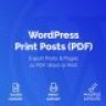 WordPress Print Posts & Pages (PDF)